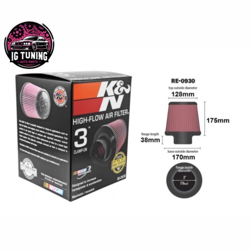 Спортен въздушен филтър KN 180x76mm RED