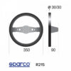 Оригинален спортен волан Sparco r215 2 спицов