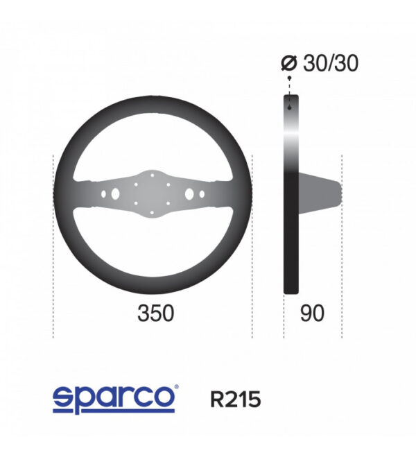 Оригинален спортен волан Sparco r215 2 спицов